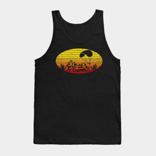 Paragliding retro Paraglider vintage Tank Top by Foxxy Merch